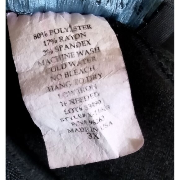 American City Wear Black Peplum Sleeveless Back Zip Dress Plus Size 3X - Picture 6 of 6